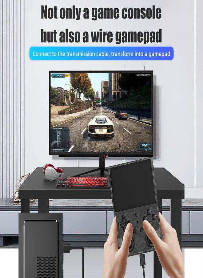 GiipGoop RG353VS Retro Gaming Console Handheld Game Console RG353VS Linux System, 3.5 Inch IPS Screen Protector 64G TF Card, Preload 4452 Games RK3566 64bit Gaming Console 5G WiFi/4.2 Bluetooth(Black) - Image 4
